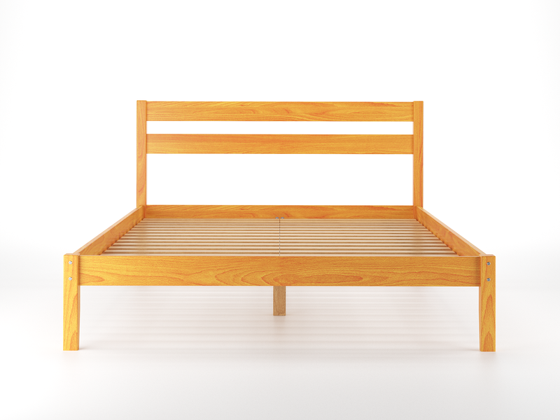 Golden Walnut Queen Bed