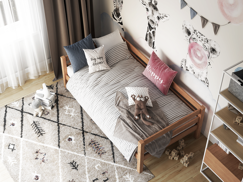 Solid Wood Kids Twin Bed