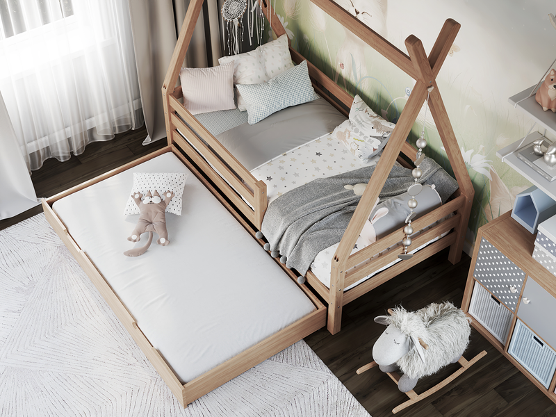 Trundle Bed with Montessori Kids Bed