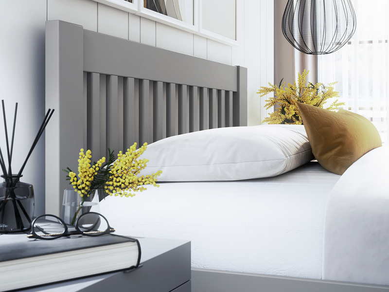 Modern Gray Queen Bed