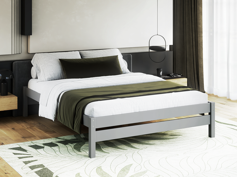 Modern Gray Platform Bed