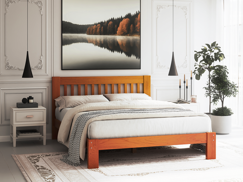 Bianca Red Mahogany Queen Bed