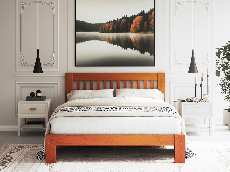 Bianca Red Mahogany Queen Bed