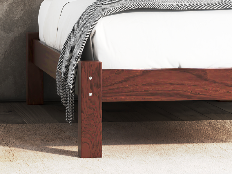 Platform Dark Walnut Twin Size Bed